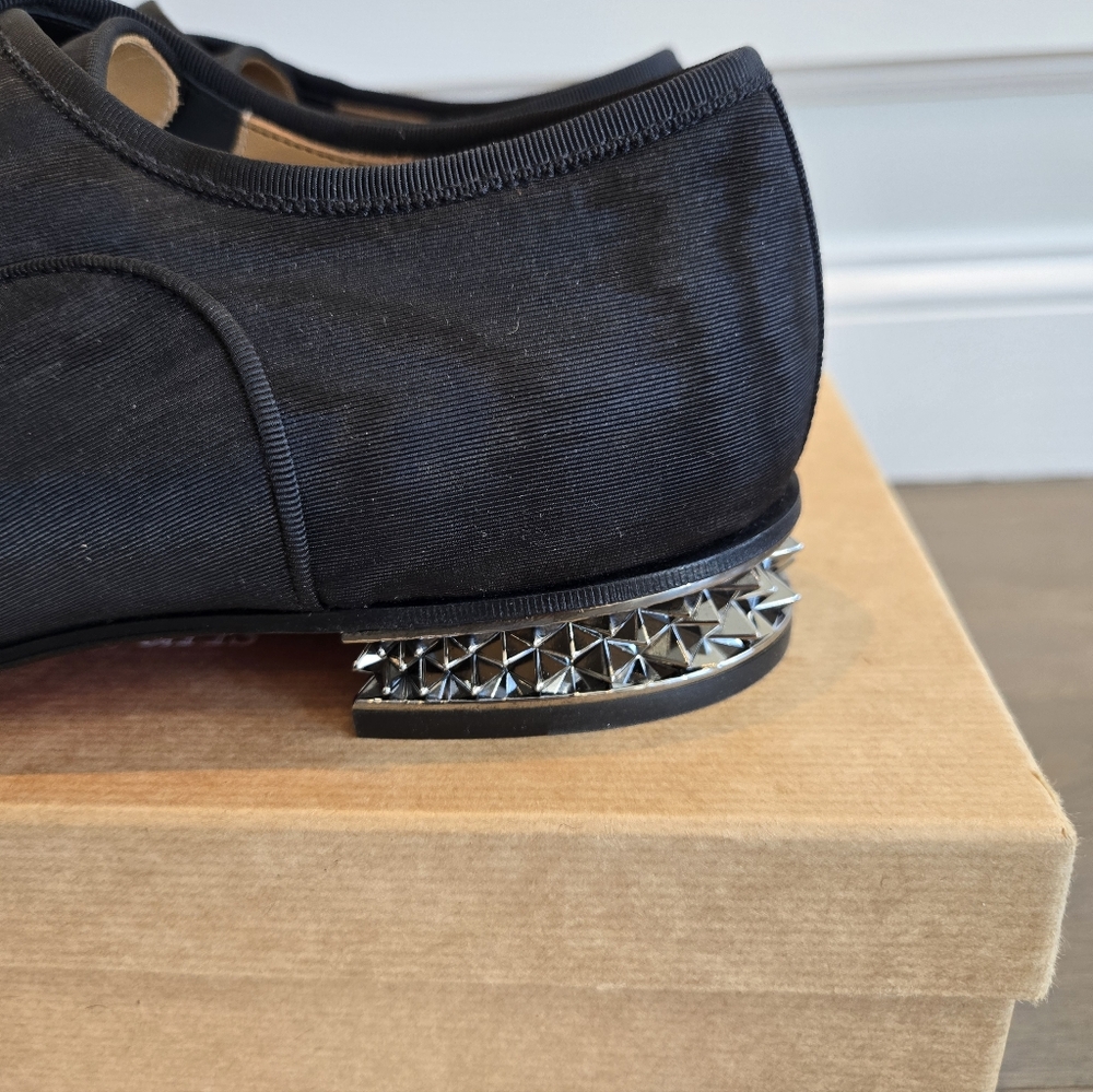 $1145 Christian Louboutin GREGGYROCKS Spiked Heel Oxford Loafers EU 45 US 12 NIB - Picture 5 of 11